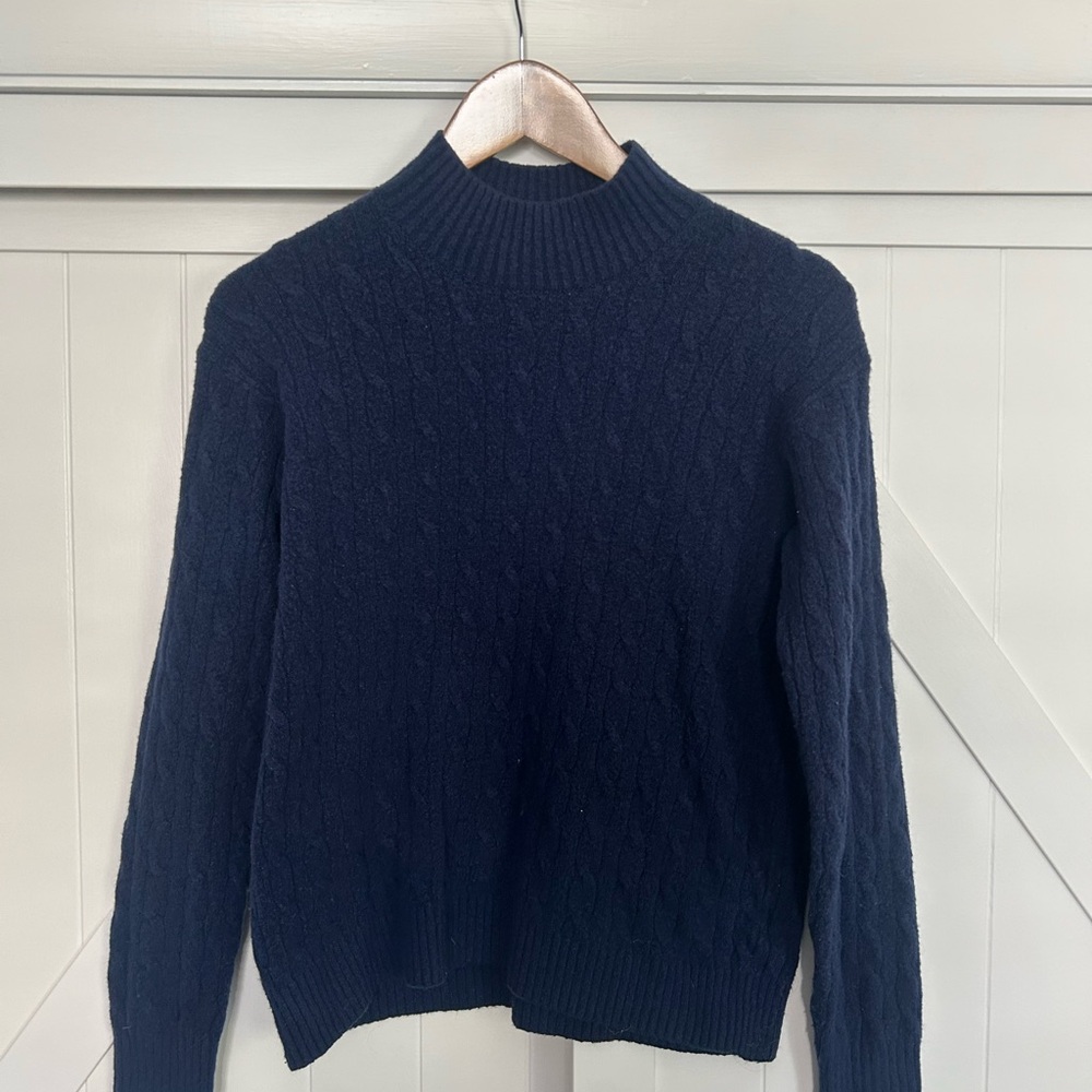 J. Crew Dark Blue Women's Turtleneck Sweater